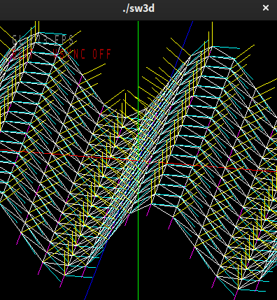 Sine wave
	     with tangent and binormal vectors