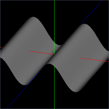 Wave with ambient and diffuse lighting
