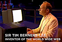 Sir Tim berners-Lee at the 2012 Olymic Games opening ceremony