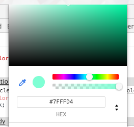 color picker with eyedrop tool